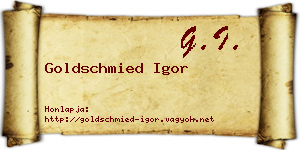 Goldschmied Igor névjegykártya